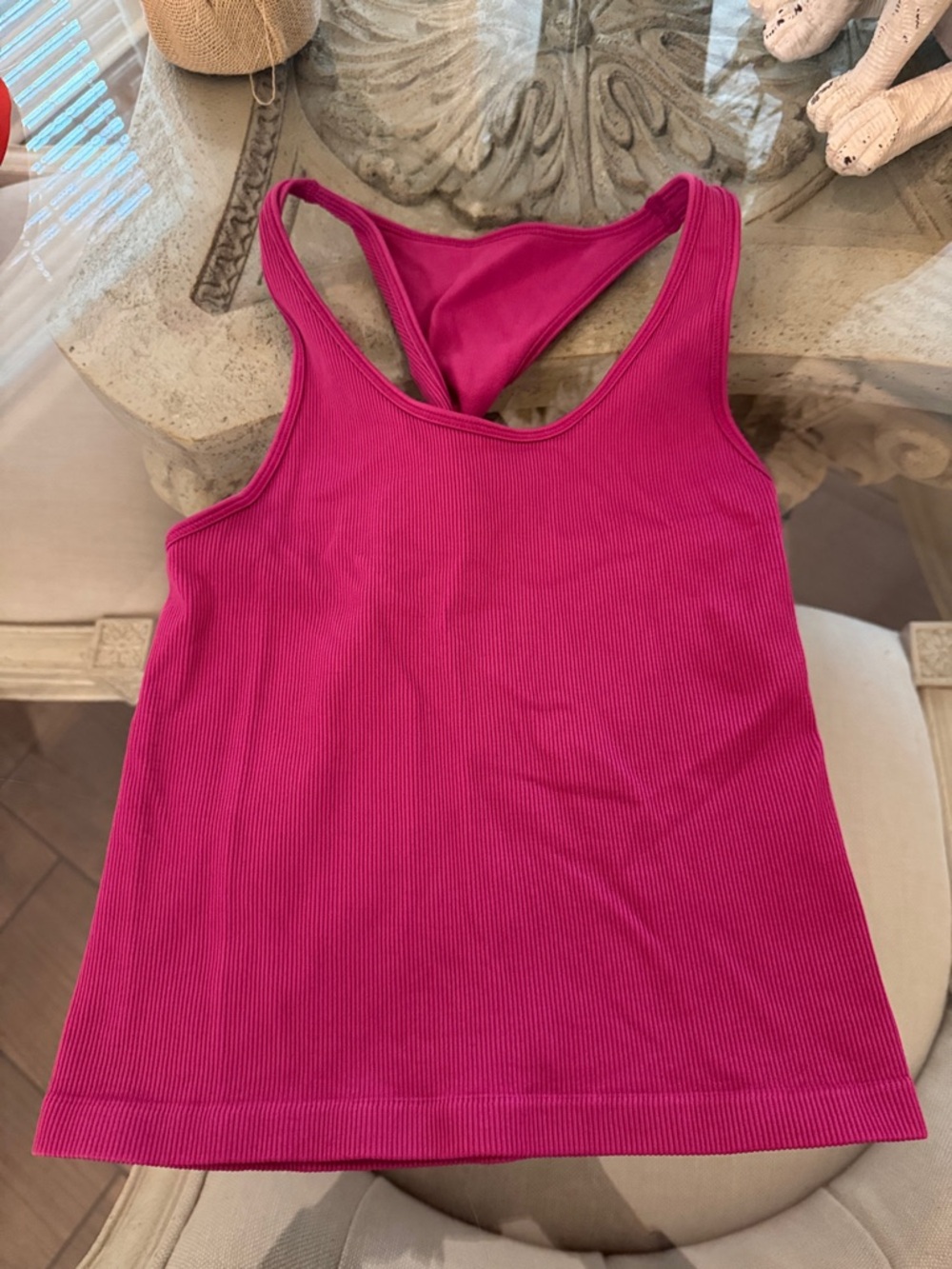 Sweaty Betty Fuchsia Ribbed Racerback Tank